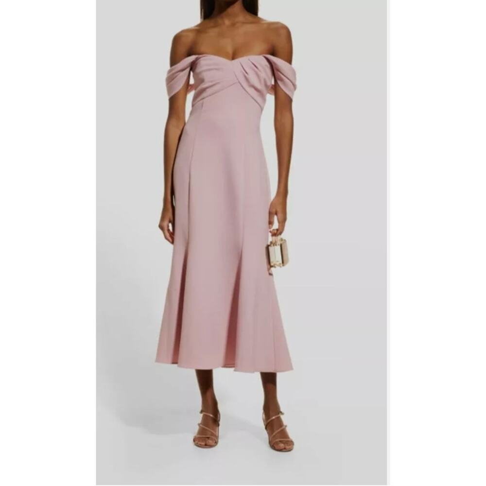 Shoshanna Suzanna Off-the-Shoulder Crepe‎ Dress Size 8 New with Tags